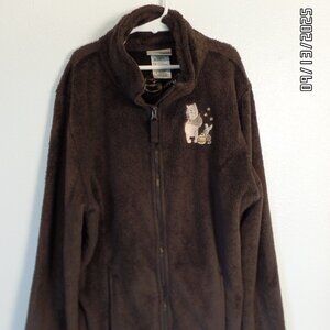 Disneyland Resort Winnie the Pooh and Piglet embroidered Fleece Jacket Medium